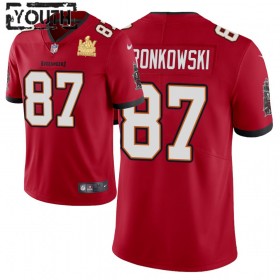 Maillot Enfant Tampa Bay Buccaneers Rob Gronkowski 87 Nike Rouge 2021 Super Bowl LV Champions